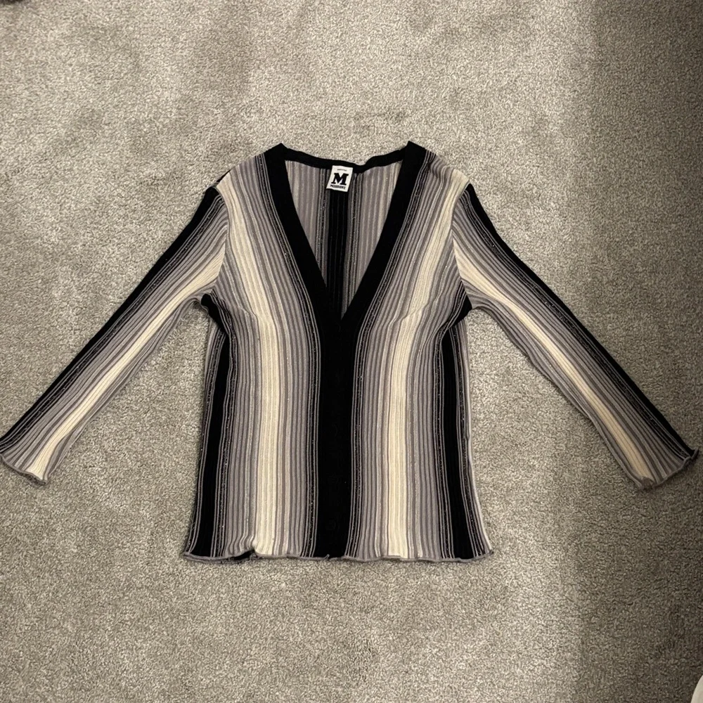 M by Missoni Black/Cream/Silver Striped Metallic Sweater Set - Picture 5 of 9